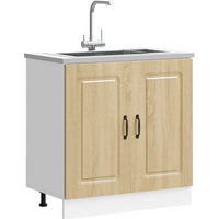 vidaXL Sink Base Cabinet Kalmar Sonoma Oak 80x46x81.5 cm Engineered Wood