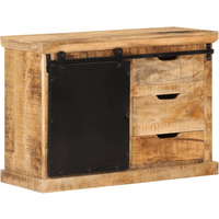 vidaXL Sideboard 80x30x55 cm Solid Rough Wood Mango