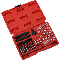 vidaXL 33 Piece Glow Plug Thread Repair Tool Set M8 M10 M12