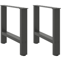 vidaXL Coffee Table Legs Anthracite 2 pcs 60x(42-43) cm Steel