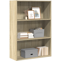 vidaXL Bookcase Sonoma Oak 80x30x114 cm Engineered Wood