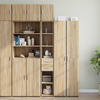 vidaXL Slim Storage Cabinet Sonoma Oak 30x42.5x225 cm Engineered Wood