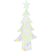 vidaXL Christmas Tree with 240 LEDs Multicolour 180 cm Acrylic