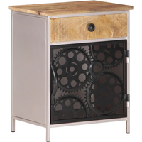 vidaXL Bedside Cabinet 40x30x50 cm Rough Mango Wood
