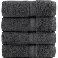 vidaXL Premium Guest Towels "SOLUND" 4 pcs Anthracite 30x50 cm 600 gsm