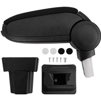 vidaXL Car Armrest Black 11.5x32x(30-50) cm ABS