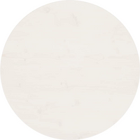 vidaXL Table Top White Ø70x2.5 cm Solid Wood Pine