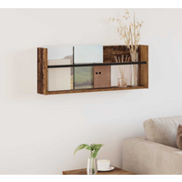 vidaXL Magazine Rack Old Wood 80 x 12 x 30 cm Engineered Wood