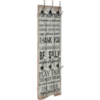 vidaXL Wall-mounted Coat Rack with 6 Hooks 120x40 cm THANK YOU