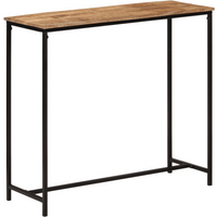 vidaXL Console Table 80x30x74 cm Solid Wood Mango and Iron