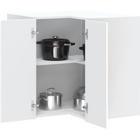 vidaXL Kitchen Wall Corner Cabinet Kalmar White Engineered Wood