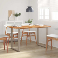 vidaXL Dining Table 140x70x76 cm Solid Acacia Wood