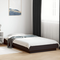 vidaXL Bed Frame with LED Lights without Mattress Black 100x200cm