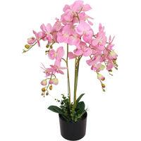 vidaXL Artificial Orchid Plant with Pot 75 cm Pink