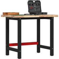 vidaXL Workbench 100x60x83 cm Solid Wood Acacia Rectangular