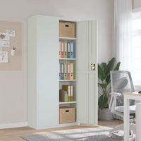 vidaXL File Cabinet Light Grey 90x40x200 cm Steel