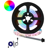 vidaXL LED Strip 2 pcs Black and Transparent 550 mm Copper and Plastic