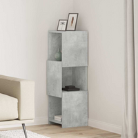 vidaXL Corner Cabinet Concrete Grey 30.5x30x95cm Engineered Wood