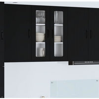 vidaXL Kitchen Cabinet Black 60 x 31 x 80 cm Engineered Wood