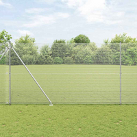 vidaXL Fence Post Silver 25 x 1.6 m (12 x 12 mm mesh) Steel