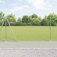 vidaXL Fence Post Silver 100 x 1.2 m (50 mm mesh) Steel