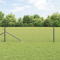 vidaXL Fence Post Grey 50 x 0.8 m (36 mm mesh) Steel and PVC