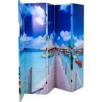 vidaXL Folding Room Divider 200x170 cm Beach