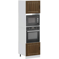 vidaXL Oven Cabinets 2 pcs Lucca Brown Oak Engineered Wood