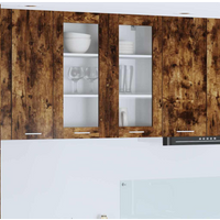 vidaXL Hanging Cabinet Smoked Oak 80 x 31 x 80 cm Engineered Wood