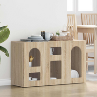 vidaXL Sideboard Sonoma Oak 100 x 35 x 59 cm Engineered Wood