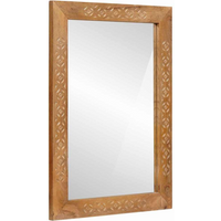 vidaXL Bathroom Mirror with Mirror Light Brown 70 x 50 x 2.5 cm