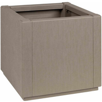 vidaXL Flower Box Light Brown 36 x 36 x 35 cm Plastic