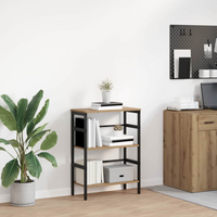 vidaXL Bookshelf Artisan Oak 60 x 29.5 x 81 cm Engineered Wood