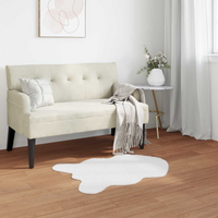 vidaXL Anti-Slip Faux Rabbit Fur Rug Olite White 80 x 120 cm Polyester