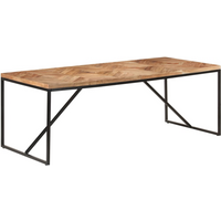 vidaXL Dining Table 200x90x76 cm Solid Acacia and Mango Wood