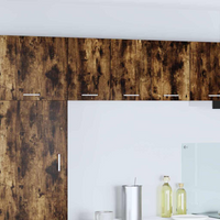 vidaXL Hanging Cabinet 2 pcs Smoked Oak and White 30 x 31 x 40 cm
