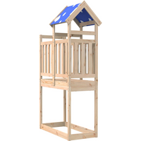 vidaXL Play Tower Brown 52.5 x 110.5 x 215 cm Solid Pine Wood