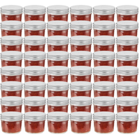 vidaXL Glass Jam Jars with Silver Lids 48 pcs 110 ml