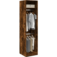 vidaXL Wardrobe Smoked Oak 50x50x200 cm Engineered Wood