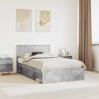 vidaXL Bed Frame with Headboard Concerte 120 x 200 cm Engineered wood