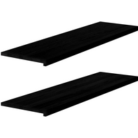 vidaXL Window Sills 2 pcs Dark Brown 140x40x2 cm Solid Wood Oak