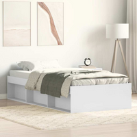 vidaXL Bed Frame without Mattress White 100x200 cm