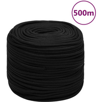 vidaXL Work Rope Black 6 mm 500 m Polyester