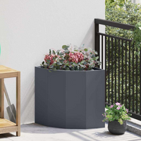 vidaXL Corner Planter Anthracite 45 x 45 x 50 cm Steel