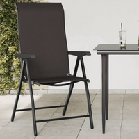 vidaXL Folding Garden Chairs 8 pcs Black Coffee Poly Rattan