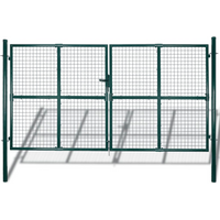 vidaXL Double Door Fence Gate 300x150 cm Powder-Coated Steel