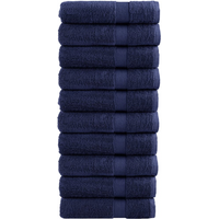 vidaXL Premium Bath Towels "SOLUND" 10 pcs Navy Blue 100x150 cm 600 gsm
