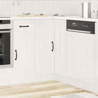 vidaXL Kitchen Corner Base Cabinet Kalmar High Gloss White Engineered Wood
