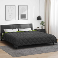 vidaXL Winter Duvet Green and Anthracite 220 x 260 cm Microfiber