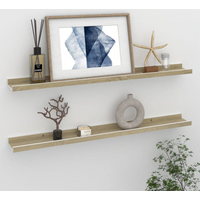 vidaXL Wall Shelves 2 pcs White and Sonoma Oak 80x9x3 cm